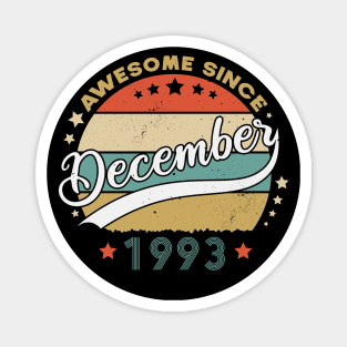 Awesome Since December 1993 Birthday Retro Sunset Vintage Magnet